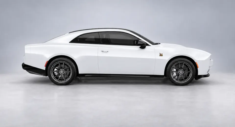 Side view in white, base image, AI-generated
